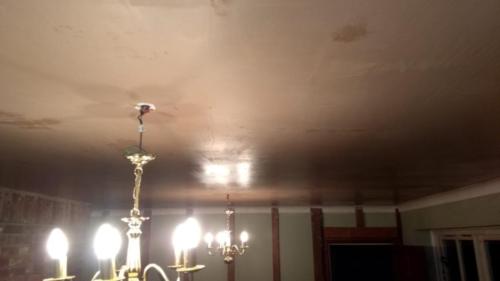 After - plastered over artex ceiling