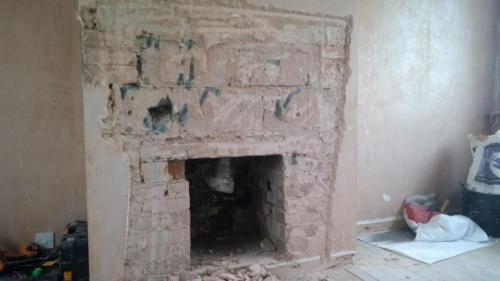 Fireplace before...