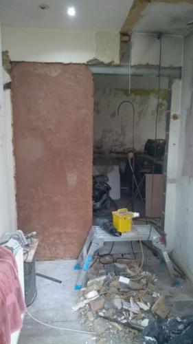 New door way in place, ready for finishing plaster