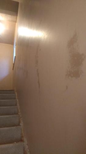 After - plastered over artex in stairwell