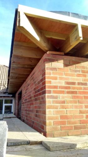 Timber roof overhang